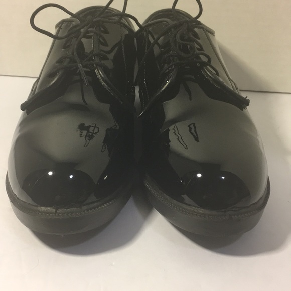 Bates Durashock Black High Gloss Shoes Sz 7.5M - Picture 5 of 8